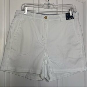 NWT J. Crew Women’s White Chino Shorts 4” inseam size 6